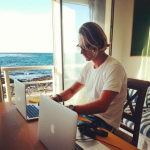 Work at the beach in Fuerteventura